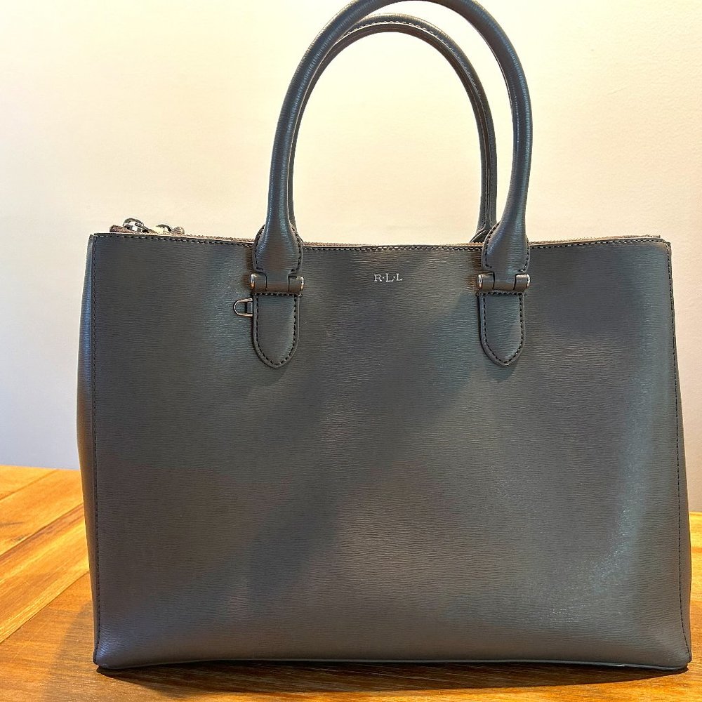 RLL Ralph Lauren Tote Leather Bag - Includes Dust Bag